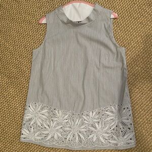 Lafayette pinstripe sleeveless summer top.